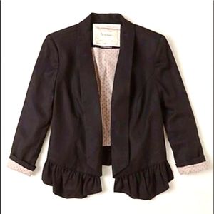 Anthropologie cartonnier ruffle blazer black xs